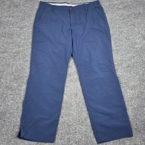 Under Armour Mens Match Play Golf Pants Navy Blue Loose Fit 42x32 26152